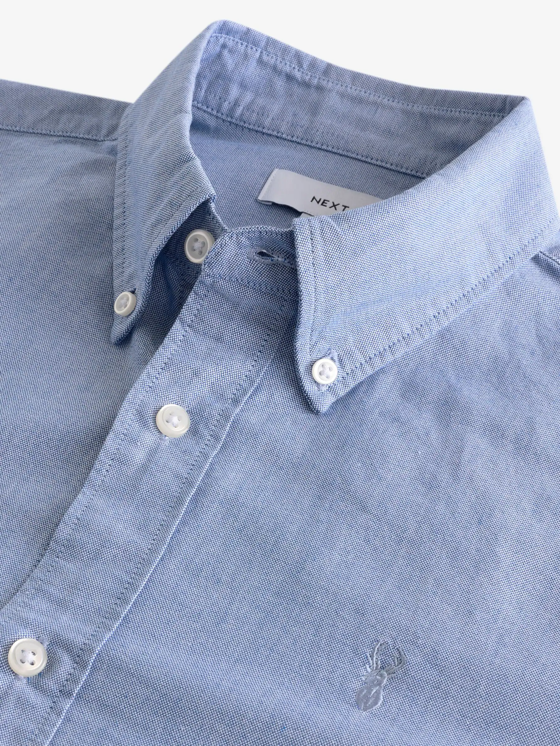 White/Light Blue/Navy Blue 3 Pack - 100% Cotton Long Sleeve Oxford Shirts 3 Pack