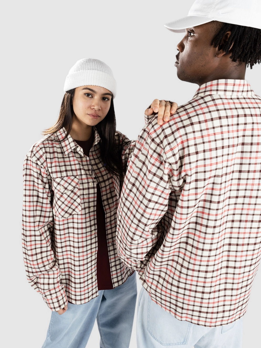 Nike SB Flnl Wvn Button Up Shirt coconut milk/light bone