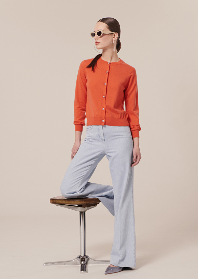 Gilet Gaëllecorail en laine et coton