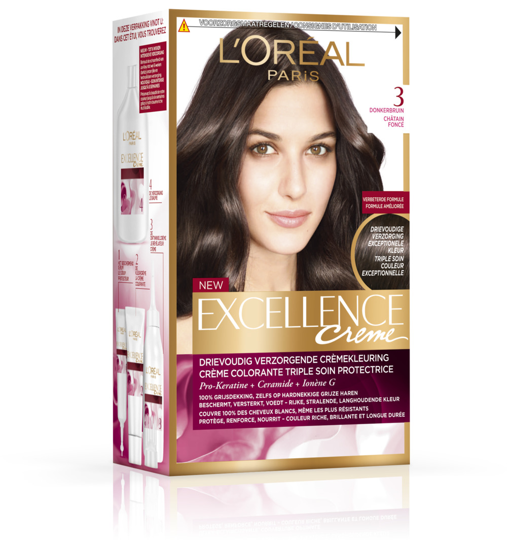 L’Oréal Excellence 3 Donkerbruin (1 set)