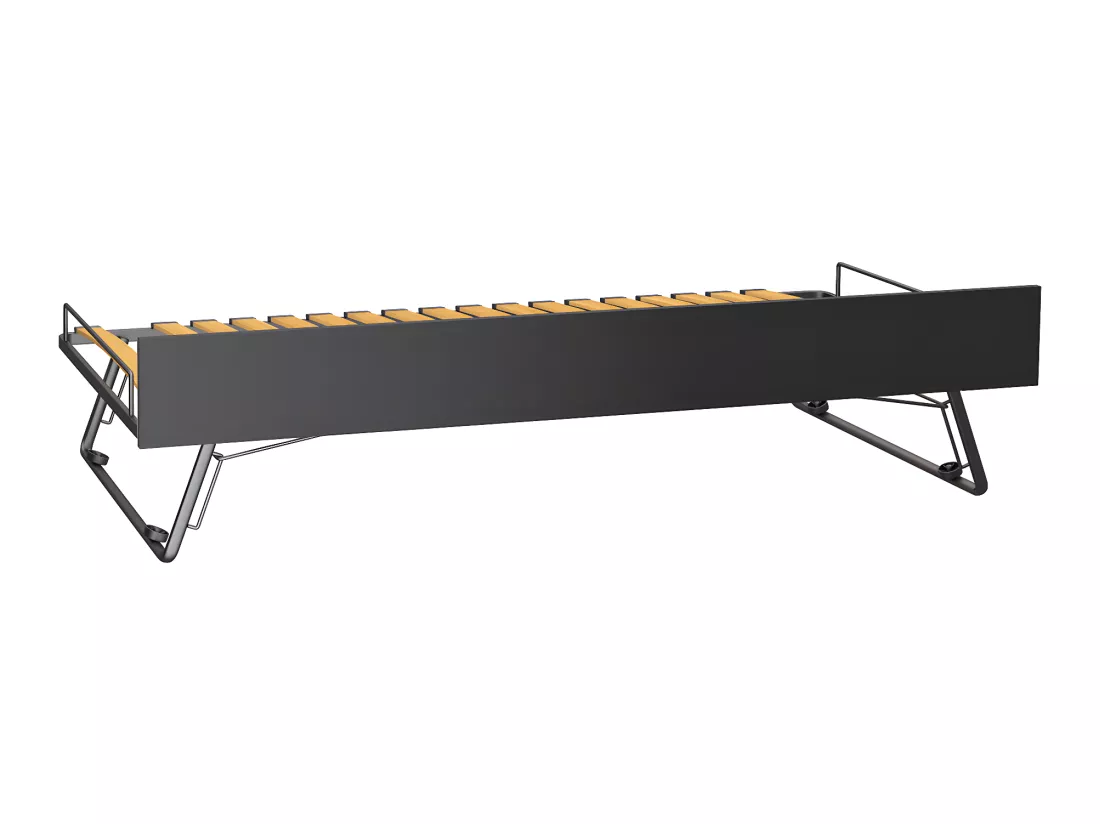 Lit 90x200cm avec lit gigogne Young User Noir