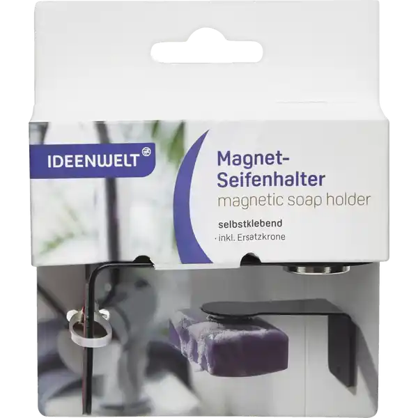 Magnet-Seifenhalter, schwarz