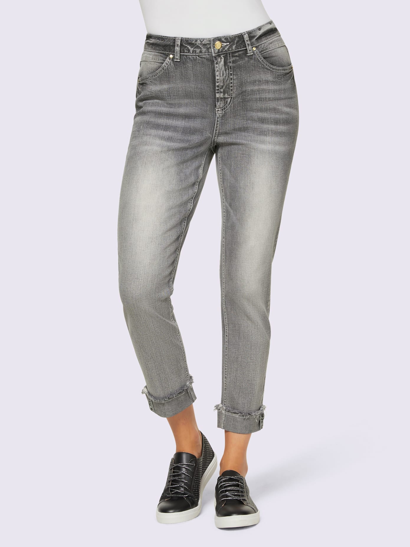 Jean revers des jambes fixe