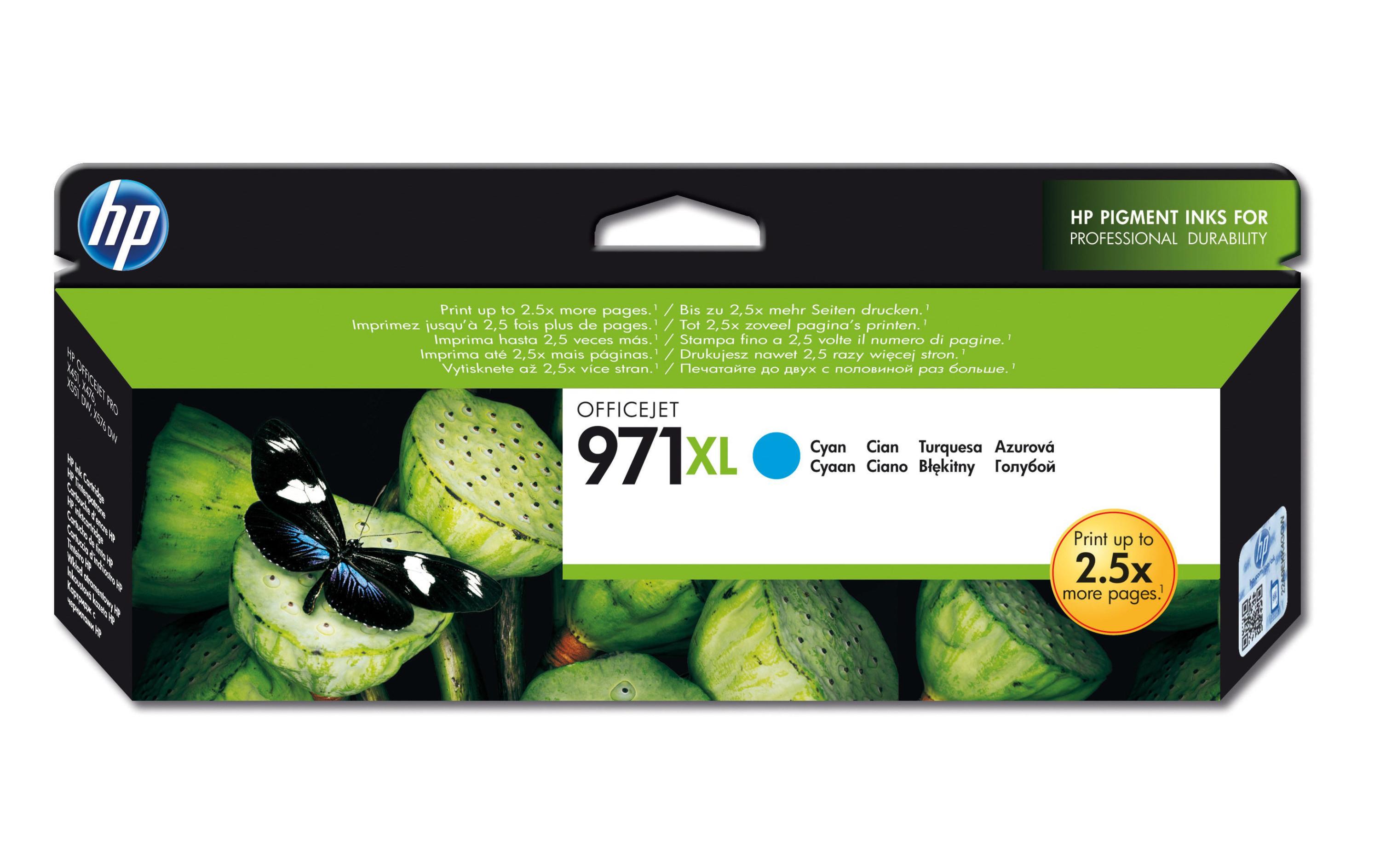 Tinte Nr. 971XL (CN626AE) Cyan<br>Druckerpatrone