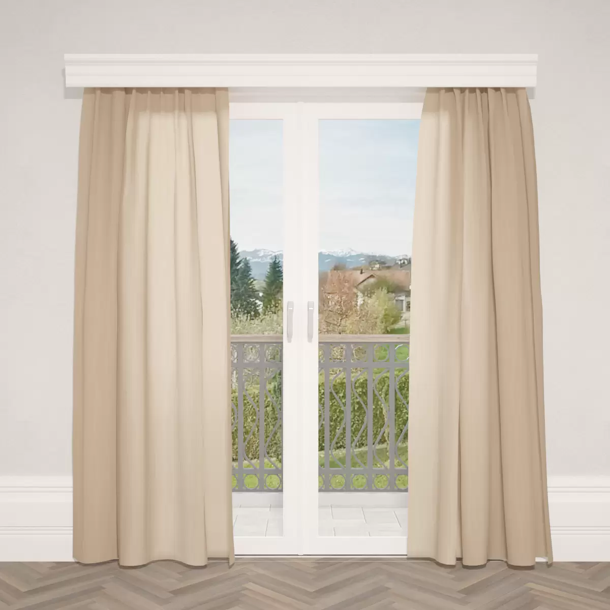 Nachtvorhang Jacquard Stripes Beige