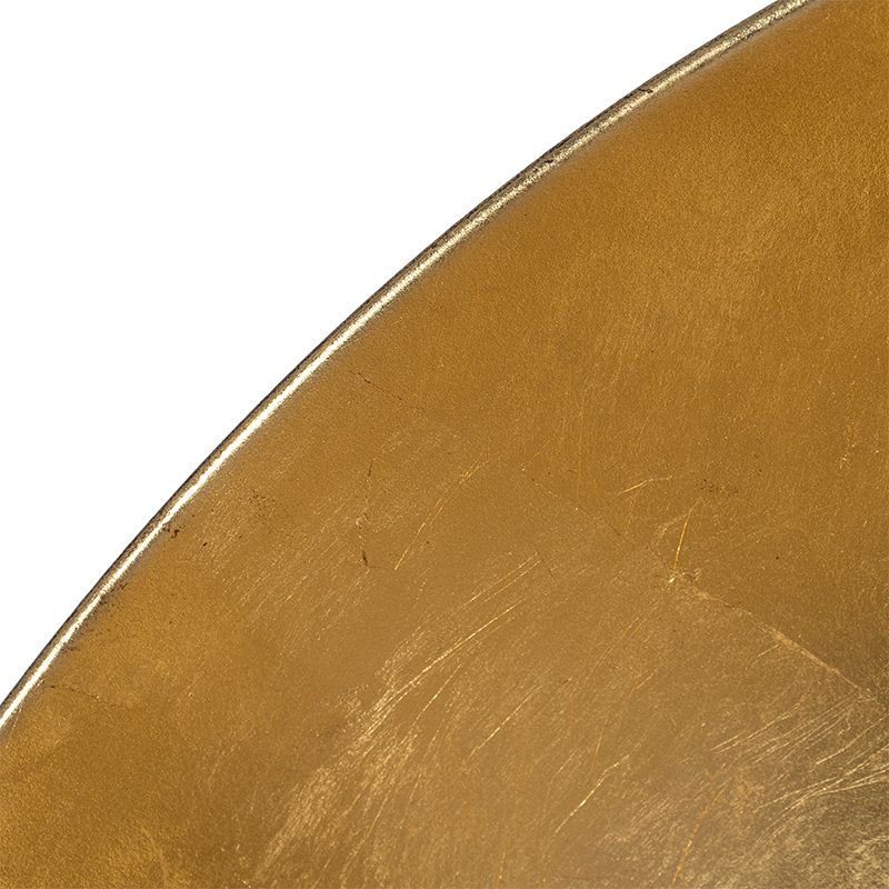 Industriële vloerlamp zwart 50 cm met goud verstelbaar - Magnax