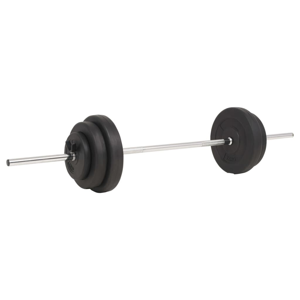 vidaXL Halterstang met gewichtenset, 30 kg