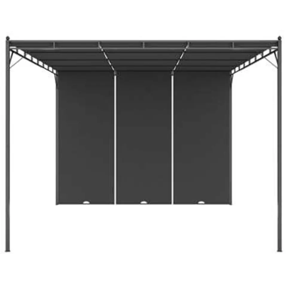 vidaXL - Tuinhuisje - Antraciet - Polyester - 4 x 3 x 2.25 m