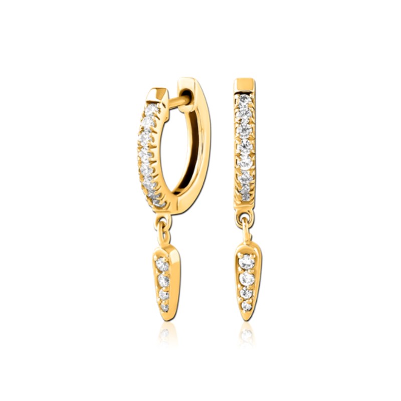 Anneau de piercing clicker brillants avec charms intégré