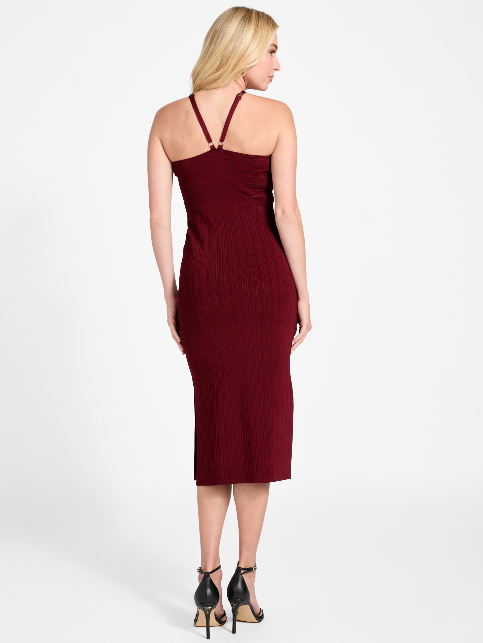 Vestido de malha Sofie com decote em forma de fechadura