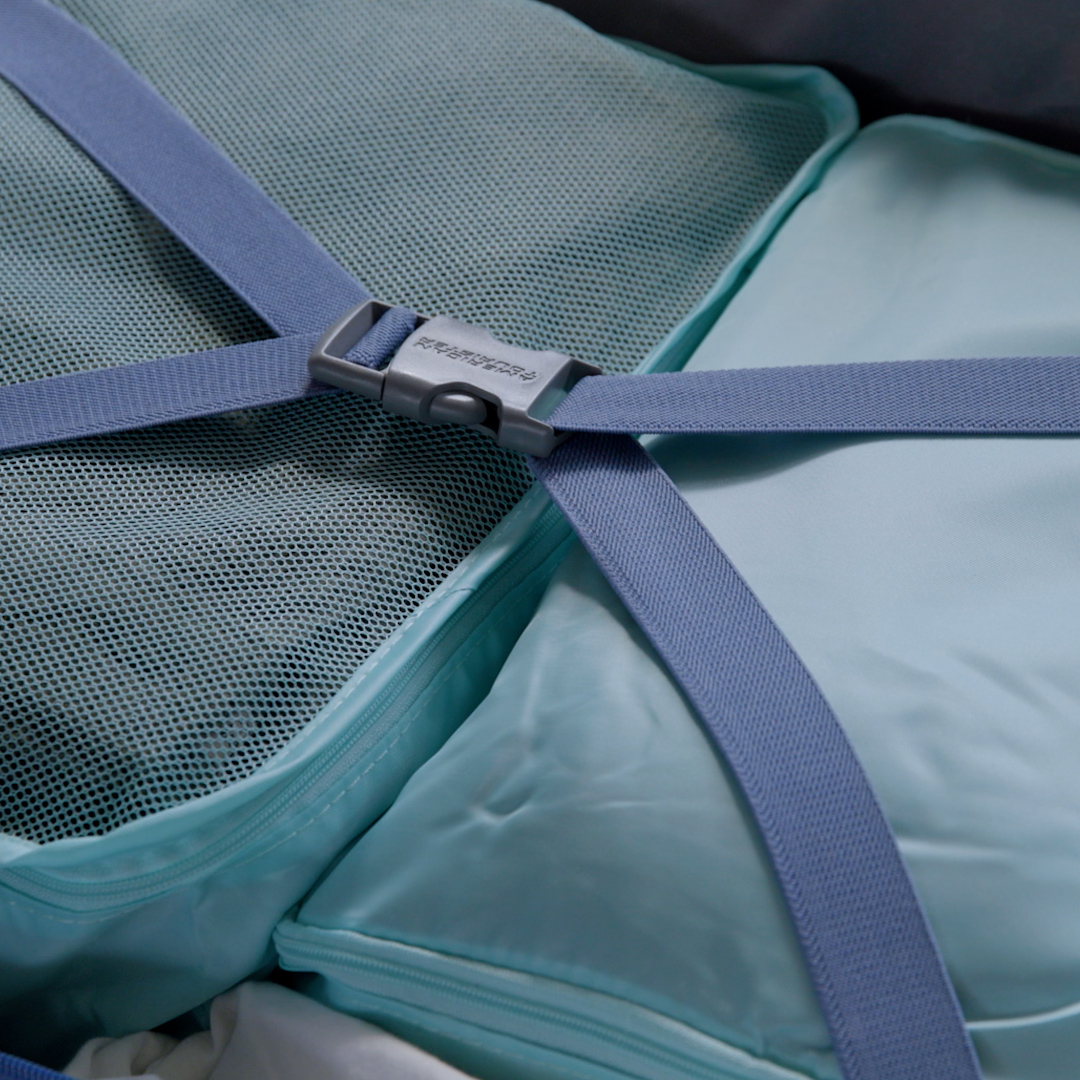 (8er Set) Reise Aufbewahrungsbeutel Tasche für Reisegepäck - Hellblau