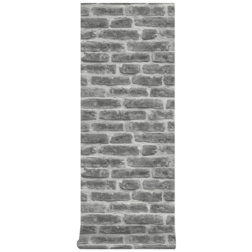 Vliesbehang Stenen grijs 7668