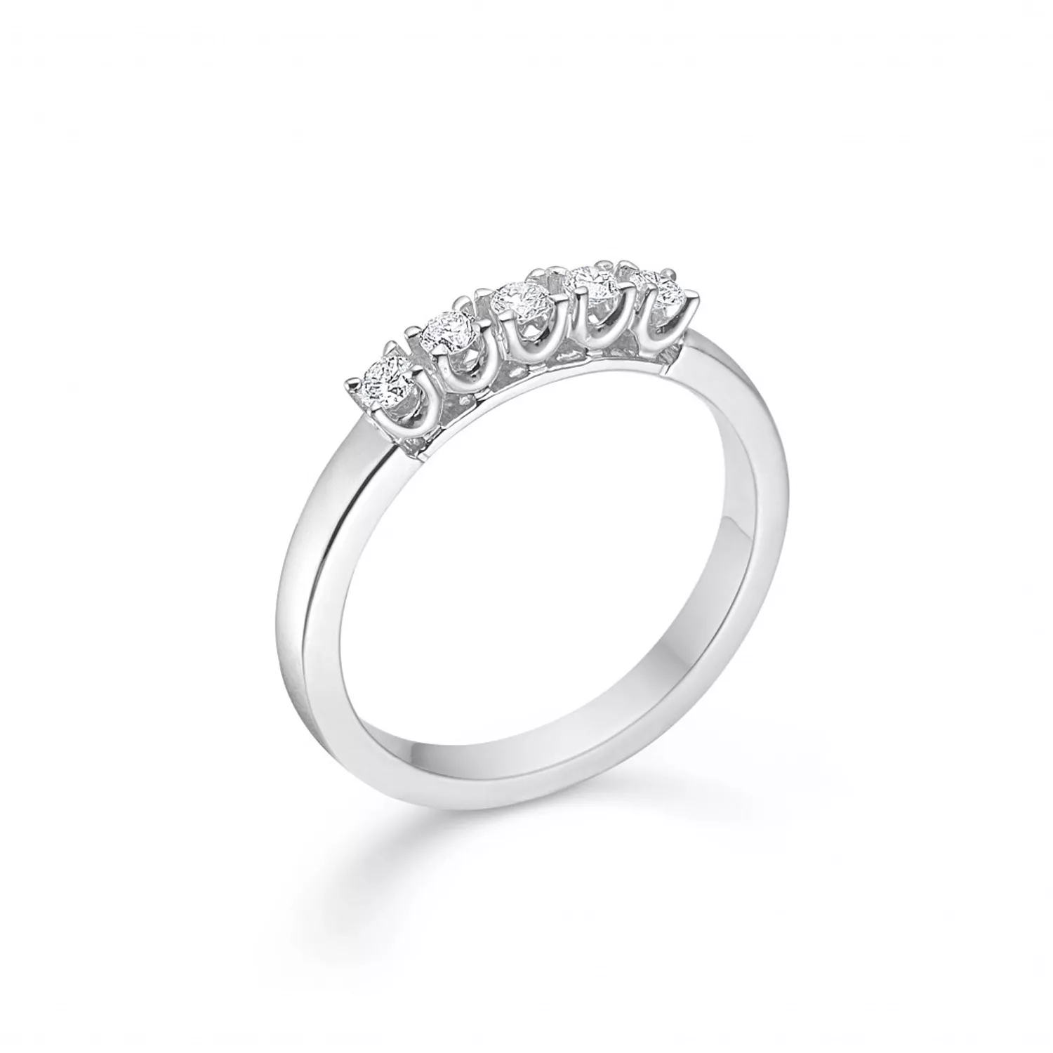 Mads Z Crown Alliance Ring 14 kt. Hvidguld 0,04 ct. 1641845