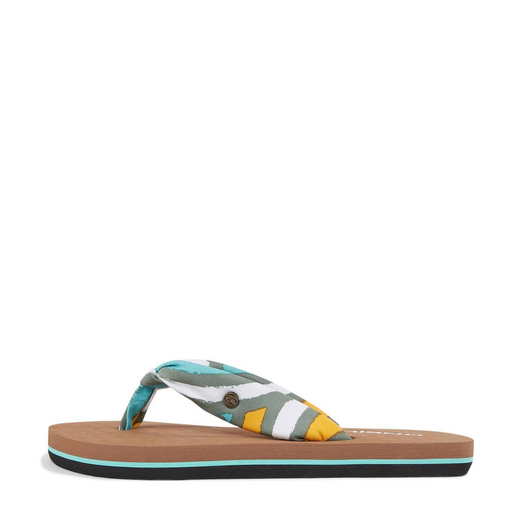O'Neill Ditsy Sun Sandalsteenslippers met blauw/geel