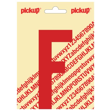 Pickup plakletter F rood glans 120 mm