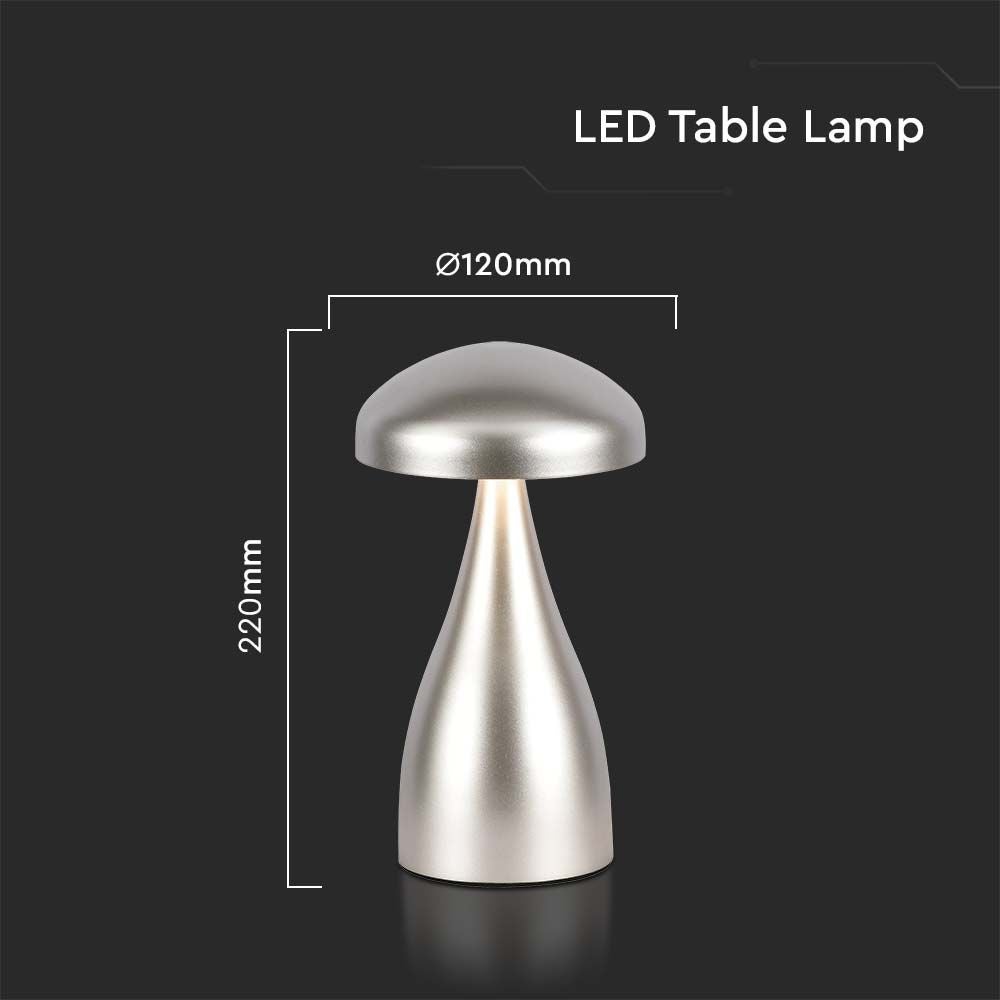 Gouden oplaadbare tafellampen - Champagne - IP20 - 1W - 55 lumen - 3IN1