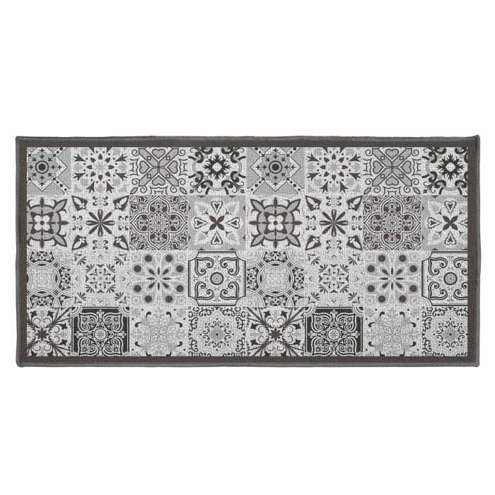 TAPIS DECO RECTANGLE 57X115 CM IMPRIME PERSANE GRIS