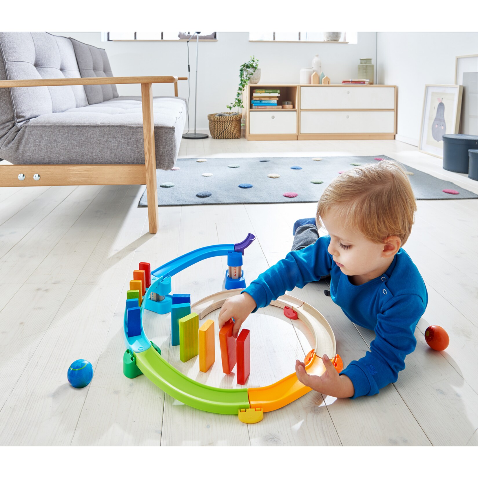 HABA Bahn Kullerbü Kugelbahn Kringel-Domino