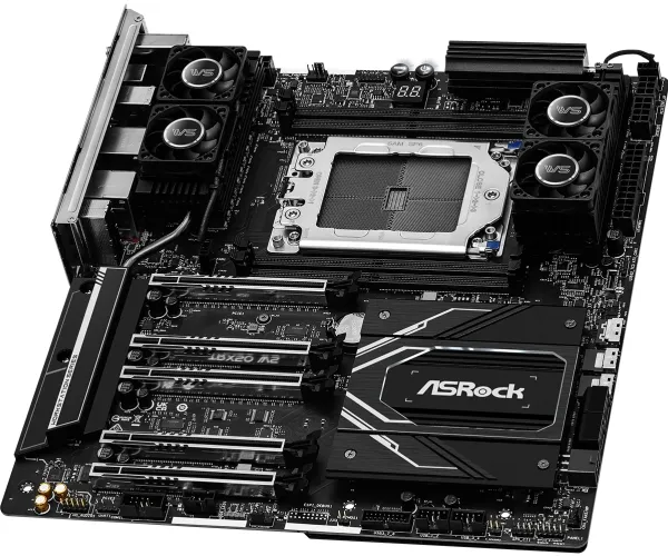 [OUTLET] - ASRock TRX50 WS - Bundkort - udvidet ATX - Socket sTR5 - AMD TRX50 Chipset - USB4, USB-C 3.2 Gen 2x2, USB 3.2 Gen 2, USB 3.2 Gen 1 - 10 Gigabit LAN, 2.5 Gigabit LAN, Bluetooth, Wi-Fi 6E - onboard grafik (CPU påkrævet) - HD Audio (8-kanale