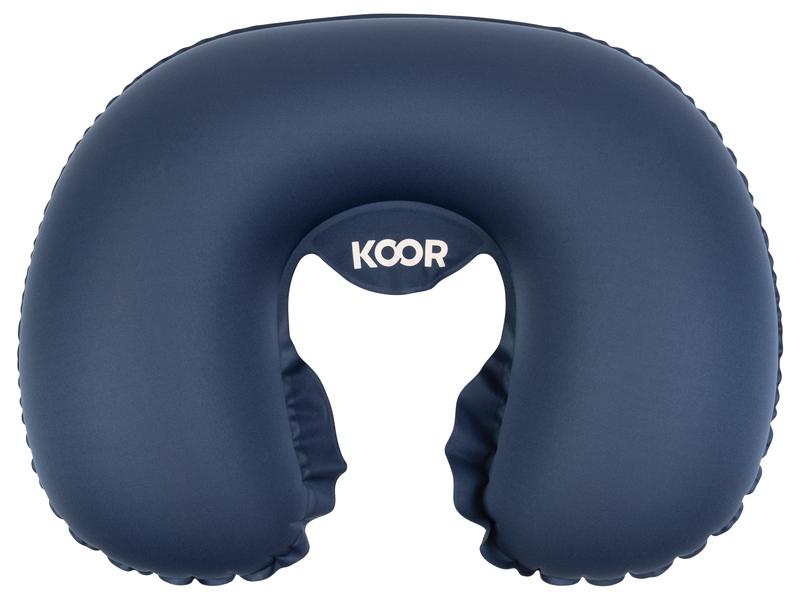 KOOR Nackenkissen Colloo Blau Aufblasbares Reisekissen