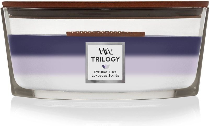 WoodWick Heartwick Flame Trilogy Ellipse Geurkaars - Evening Luxe - 50 Branduren