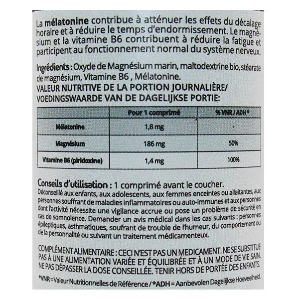 Propos' Nature Super Melatonina Magnésio Marinho Vitamina B6 60 comprimidos