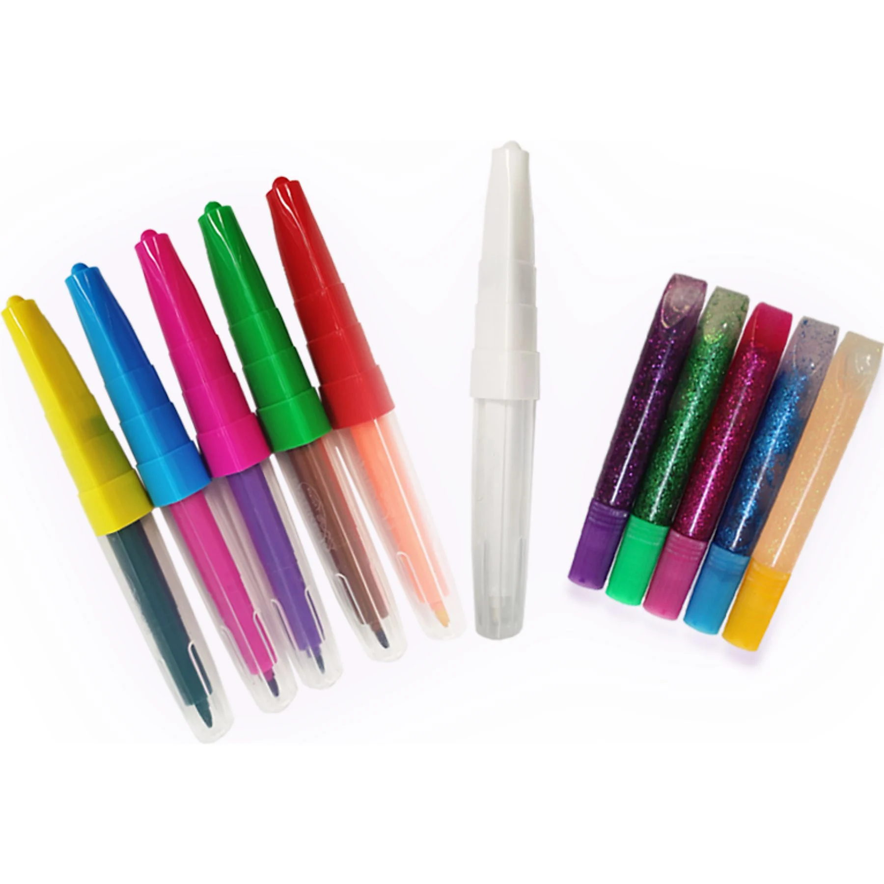 (15-tlg. Set) Blow Markers Pustestifte Magic Airbrush Pens für DIY Bastel Projekte (VVAVACIND0433) - Bunt