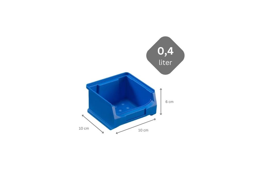 PROREGAL Super Saver Set 48x Blauwe Opbergdozen 1,0 HxBxD 6 x 10 x 10 cm 0,4 Liter Opbergdozen