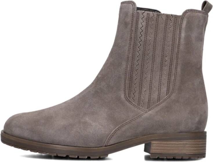GABOR Enkellaarsjes Dames 022 Maat: 40 Materiaal: Suède Kleur: Taupe