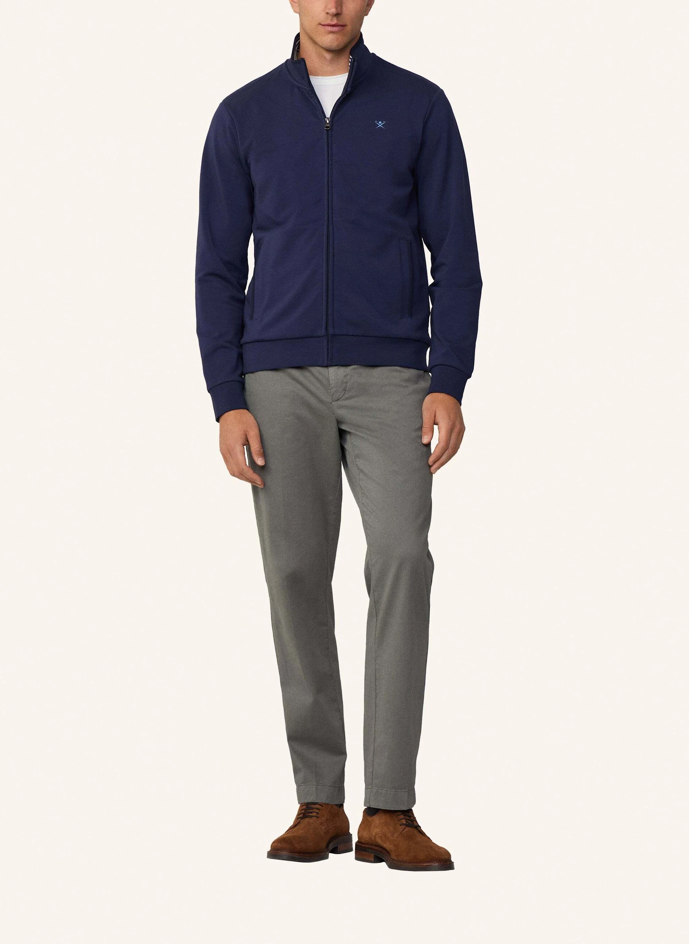 HACKETT LONDON Hoodiejacke STRIPE COLLAR FZ