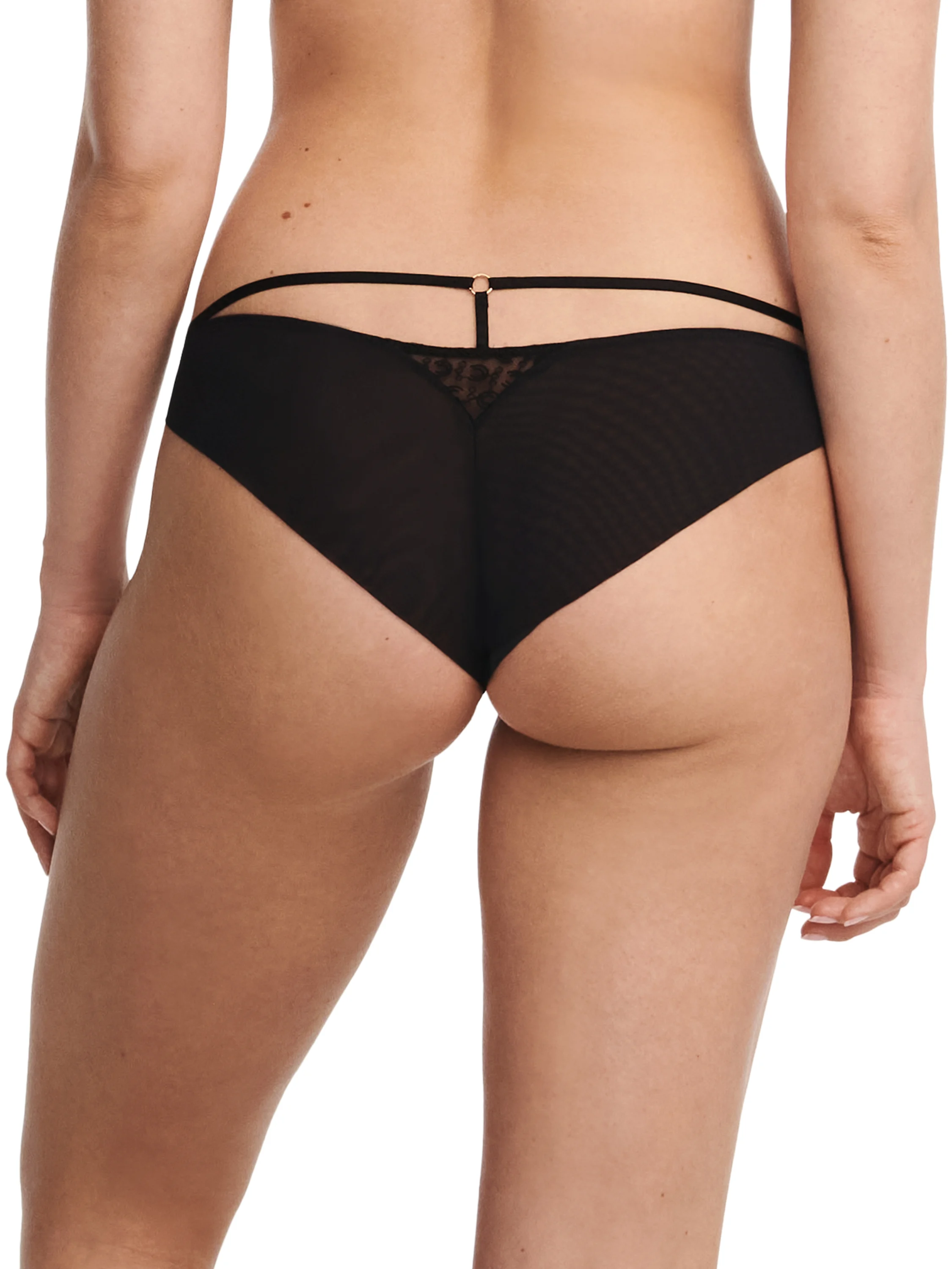 MONOGRAM - Slip dégagé broderie | Noir