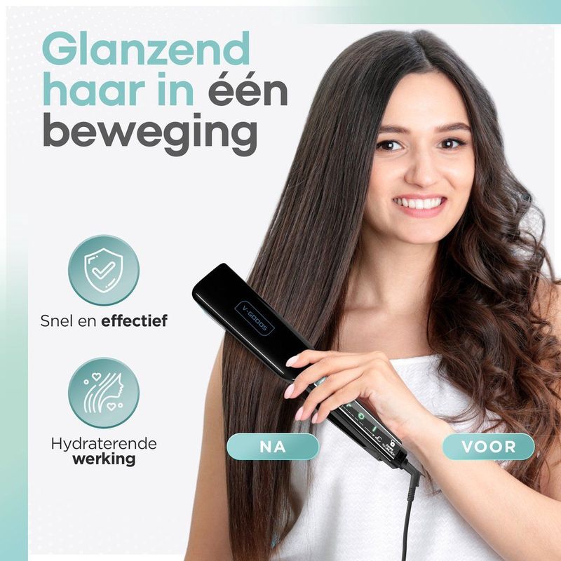 V-Goods - Professionele Stijltang - Bruikbaar als Krultang - Inclusief Handschoenen en Haarclips