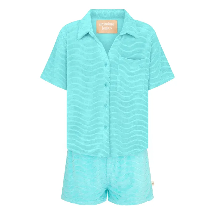 Araminta James Ensemble Chemise Terry Wave | Bleu ciel