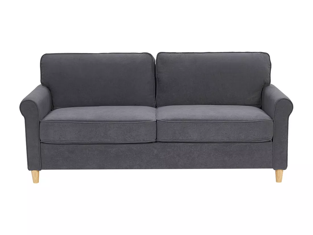 Canapé 3 places en velours gris RONNEBY