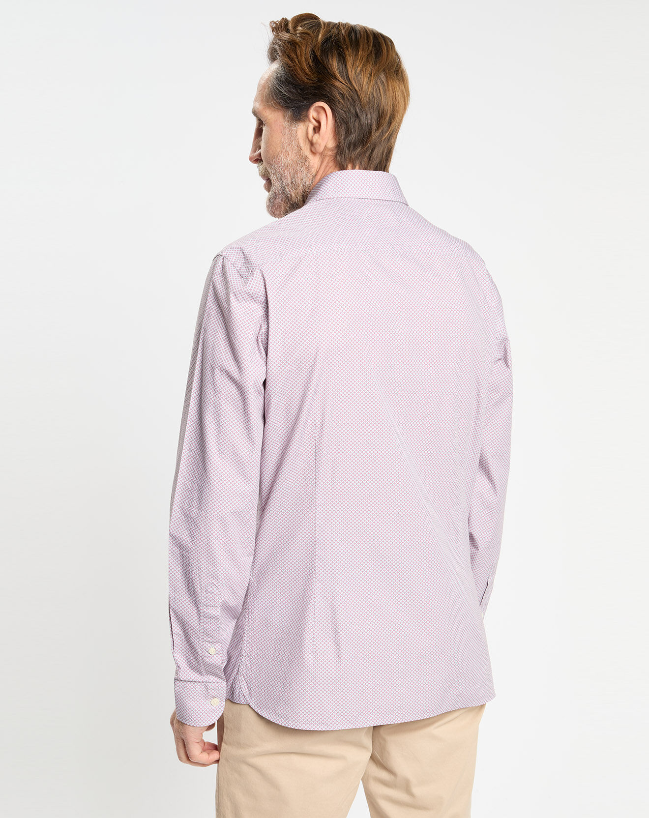 Hackett London Chemise Slim Fit imprimée gris/bordeaux