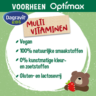 Dagravit Kids Multivitaminen Kauwtabletten Aardbeien 60KTB