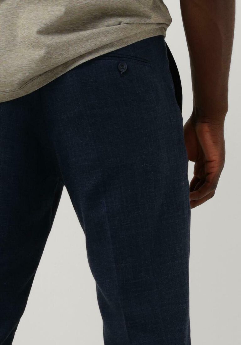 SELECTED HOMME donkerblauwe selected homme pantalon slhslim-oasis linen trs