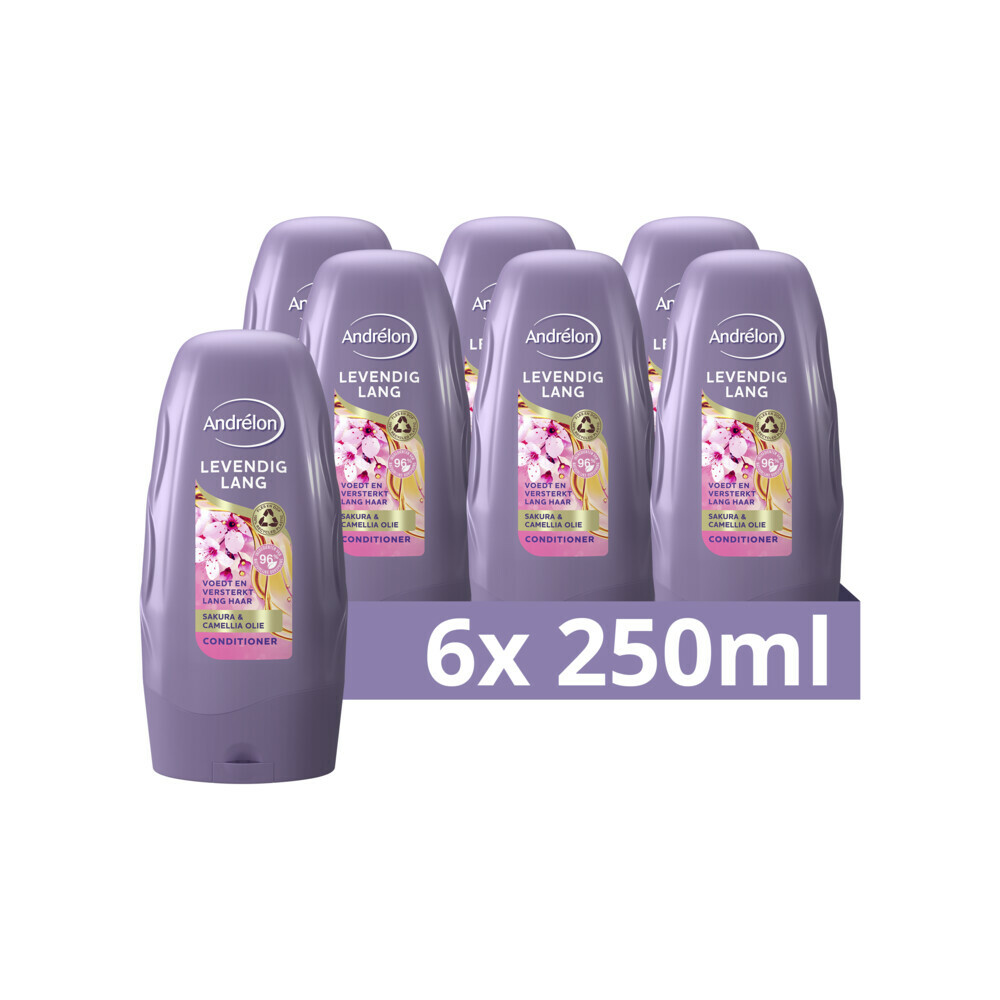 6x Andrelon Conditioner Levendig Lang250 ml