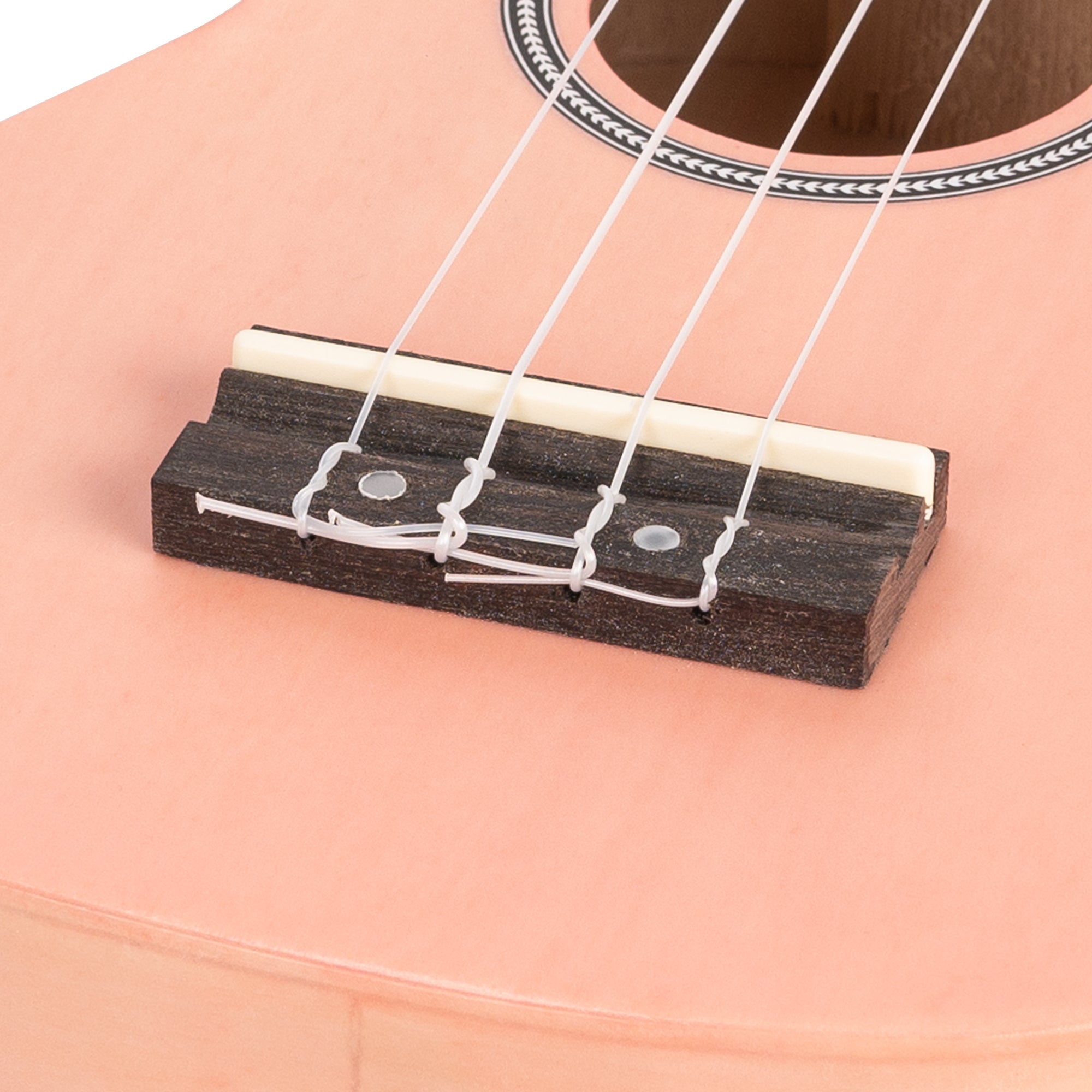 Cascha HH 3968 sopraan ukelele roze met tas en plectra
