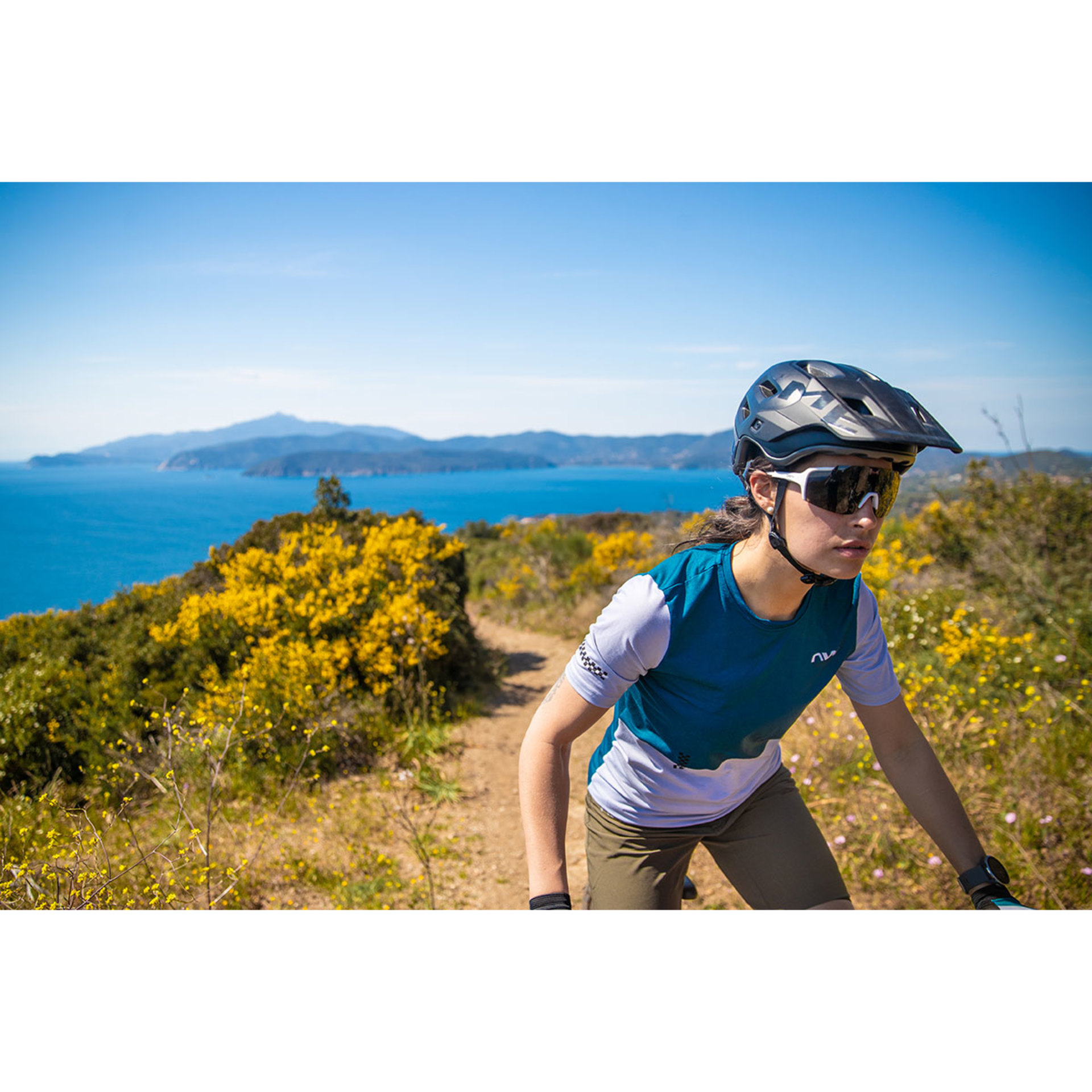 Northwave Xtrail 2 MTB Fietsshirt Korte Mouwen Blauw/Grijs Dames
