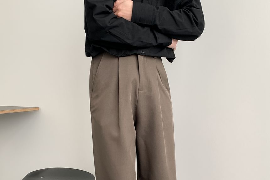 DAZO Studios - Mid Rise Plain Straight Leg Dress Pants