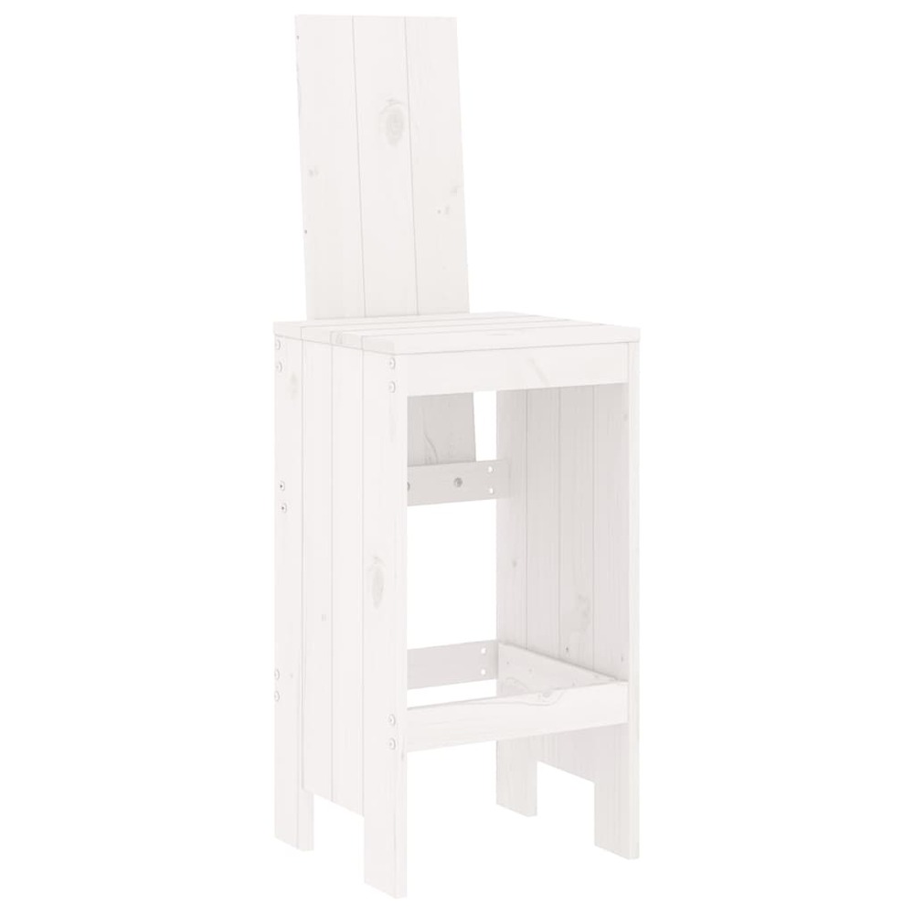 Ensemble de bar de jardin 9 pcs blanc bois de pin massif