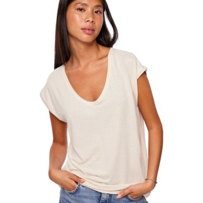 Tee-shirt à manches courtes femme Pcbillo Lurex Stripes PIECES