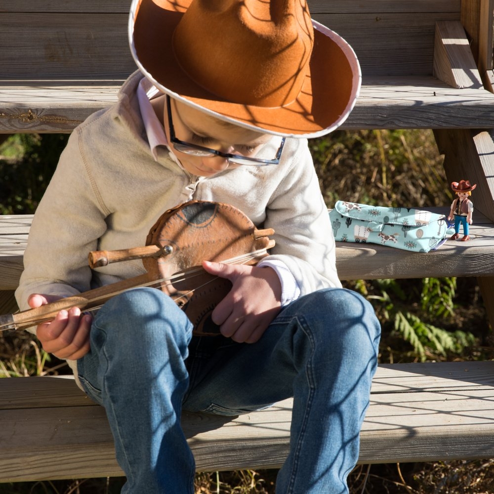 Etui À Lunettes Bleu Western