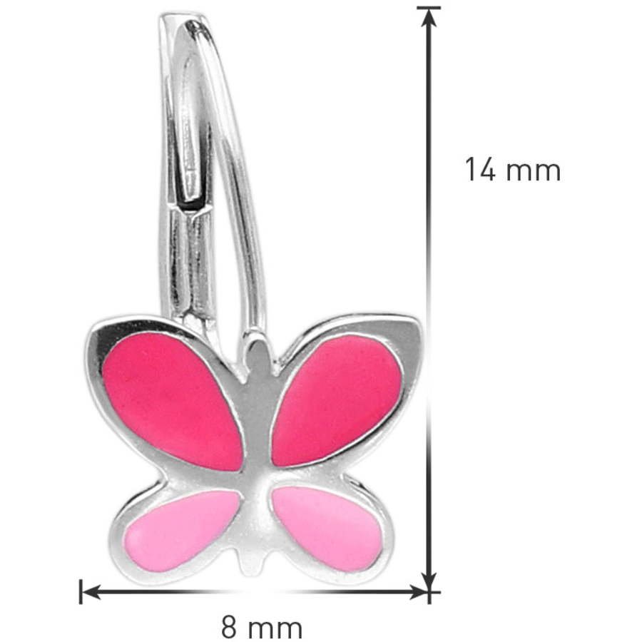 trendor Mädchen-Ohrringe Silber 925 Schmetterling silver