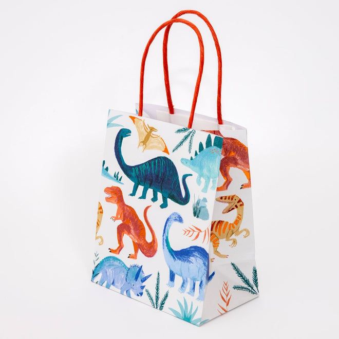 Lot de 8 sacs en papier dinosaures Meri Meri