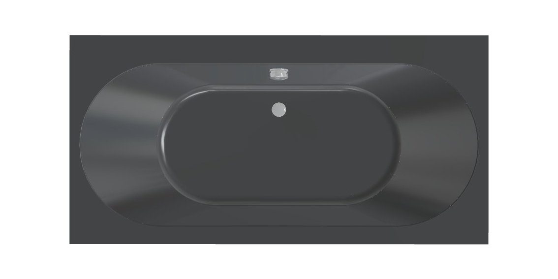 Xenz Madeira inbouw ligbad acryl 180x80cm ebony