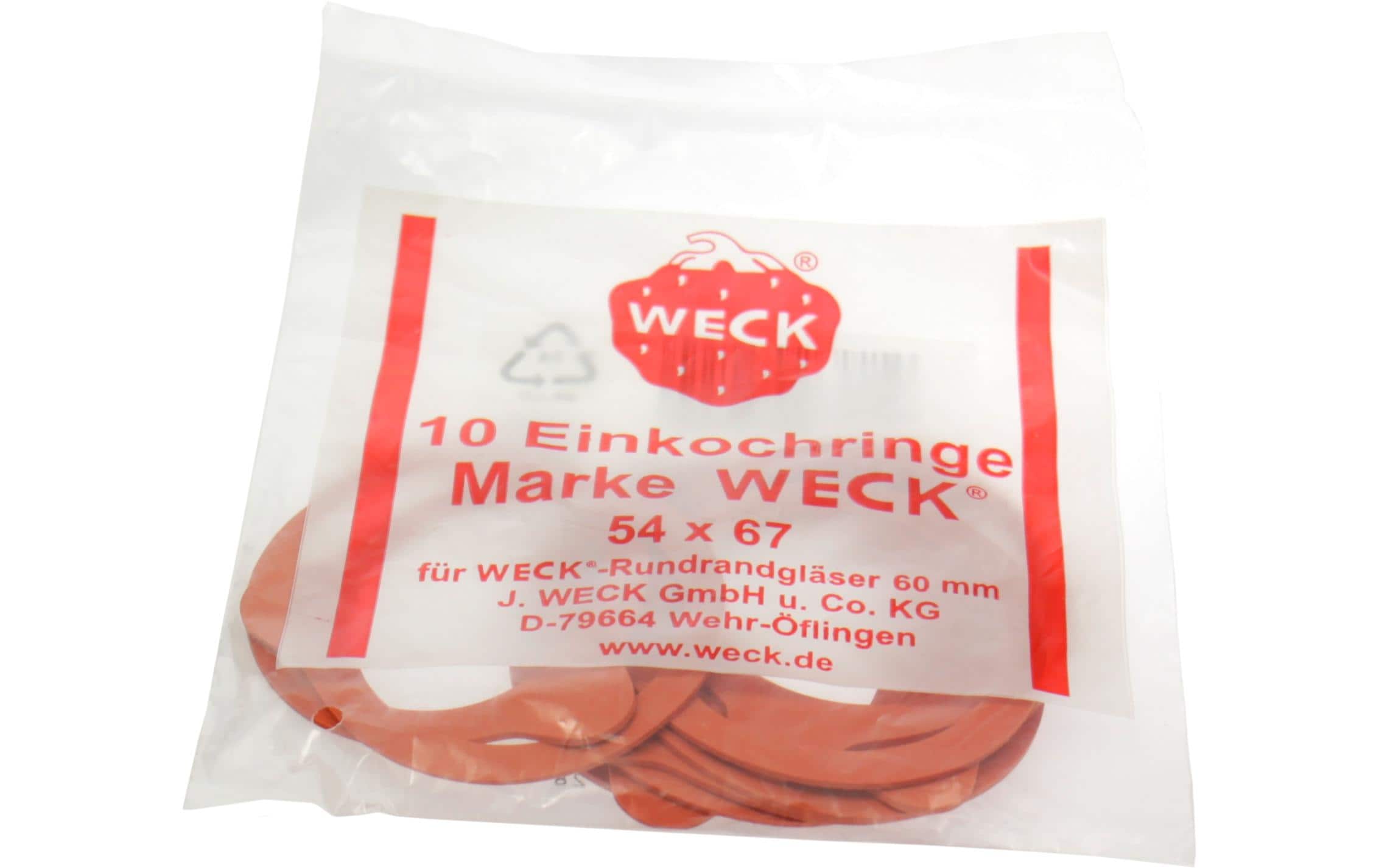 Gummidichtring Ø 6 cm 10 Stück, RotEinkochringe