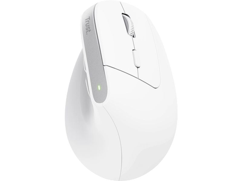 Trust Ergonomische Maus Bayo Ergonomische kabellose Maus für mehrere Geräte mit optimalem vertikalem Winkel für weniger Belastung des Handgelenks