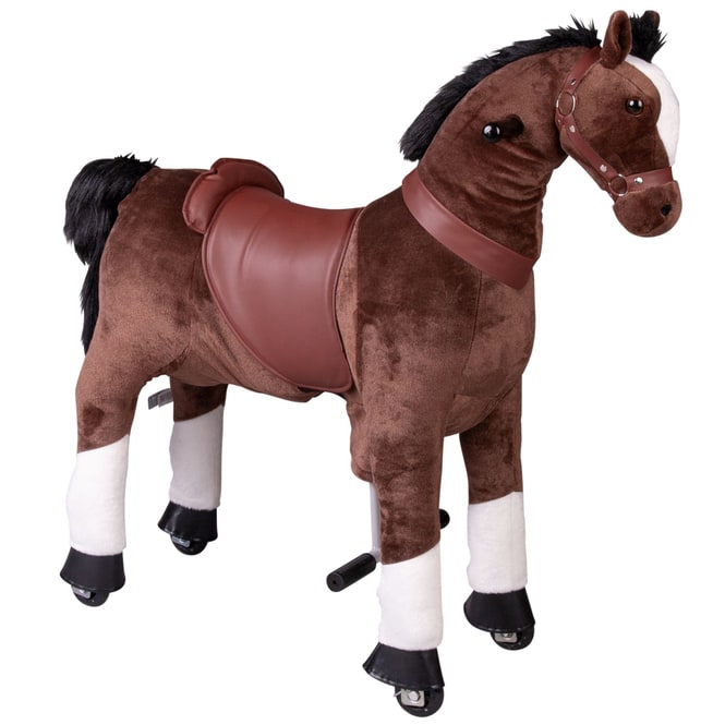 Besttoy - Plüschpferd zum Reiten mit Rollen - ca. 95 cm
